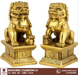 鑄銅獅子 茂來(lái)雕塑的精湛工藝品