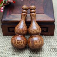 印尼大葉黃花梨手把件 葫蘆木雕，福祿雙全的藝術(shù)珍品